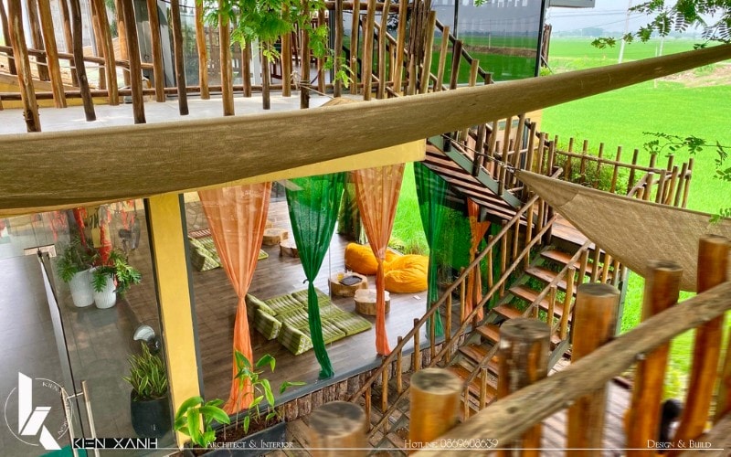 Khung cảnh tại Lúa mỗi sáng sớm tựa như một bức tranh