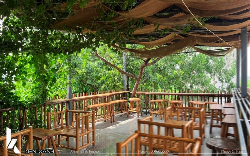 Không gian thư giãn ngắm cảnh từ trên cao xuống