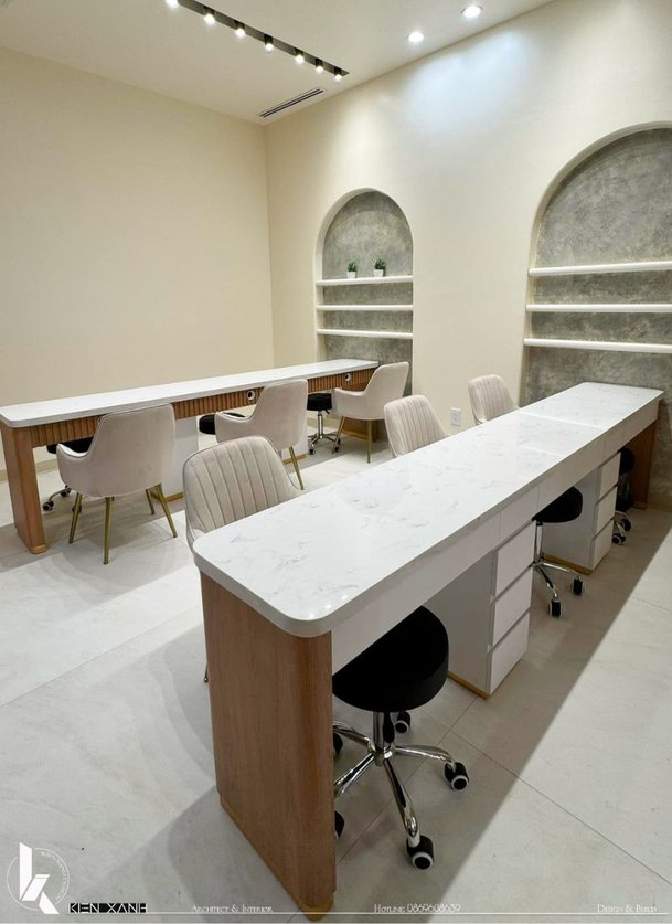 Gam màu trắng giúp không gian Kosmo Spa trở nên thanh lịch và tinh tế hơn