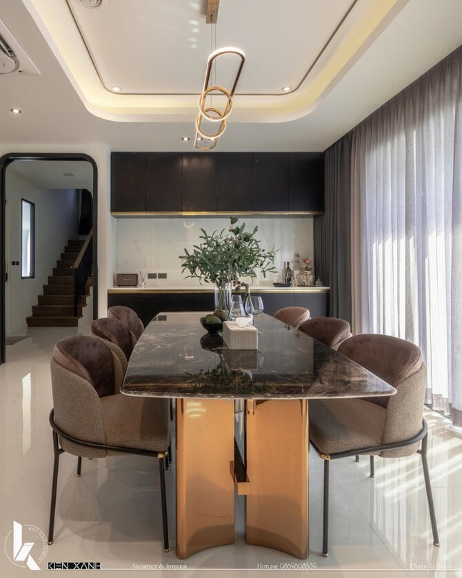 Không gian sinh hoạt chung đầy tiện nghi và thầm mỹ