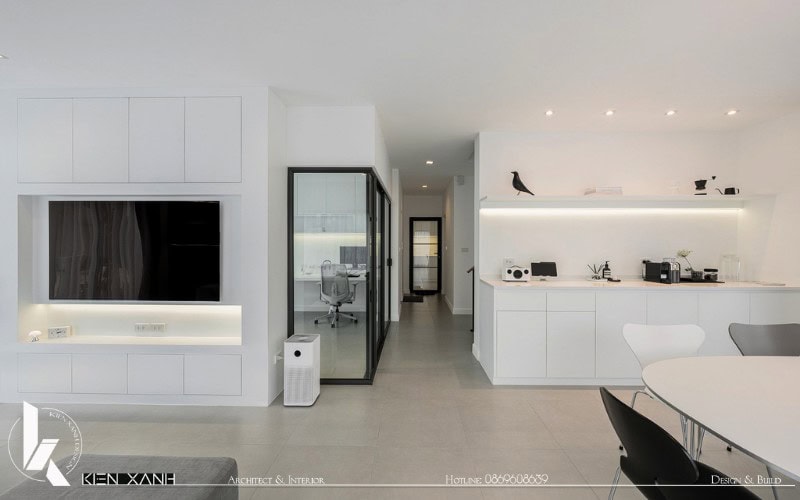 Bố trí công năng phòng khách - khu vực ăn uống hợp lý 