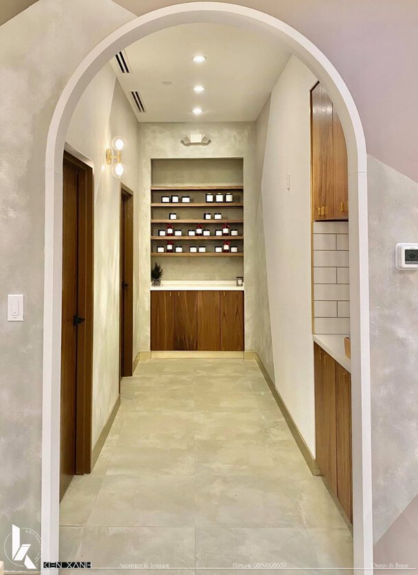 Đường nét bo cong xuất hiện nhiều trong thiết kế Kosmo Spa