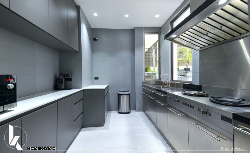 Khu vực bếp nấu nướng rộng rãi