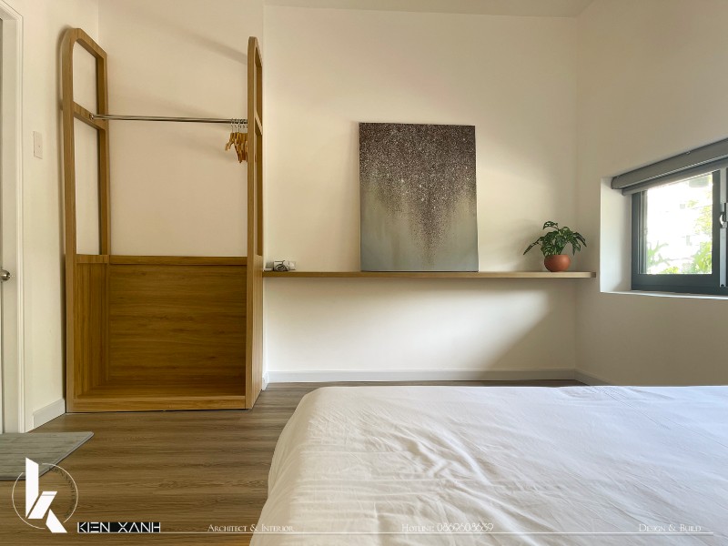 Phòng ngủ được thiết kế để tối đa hóa sự riêng tư và thư giãn, với không gian yên tĩnh 