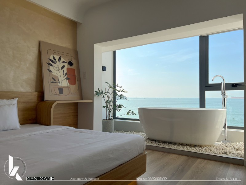 Phòng ngủ với view ngắm biển cực chill