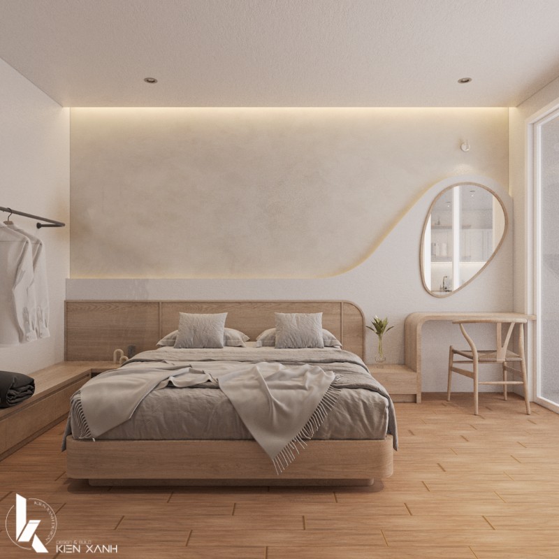 Sàn nhà gỗ đồng bộ tạo không gian ấm áp