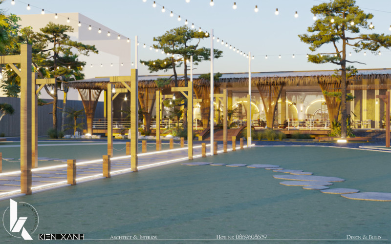 Không gian thư giãn ngoài trời thoáng rộng