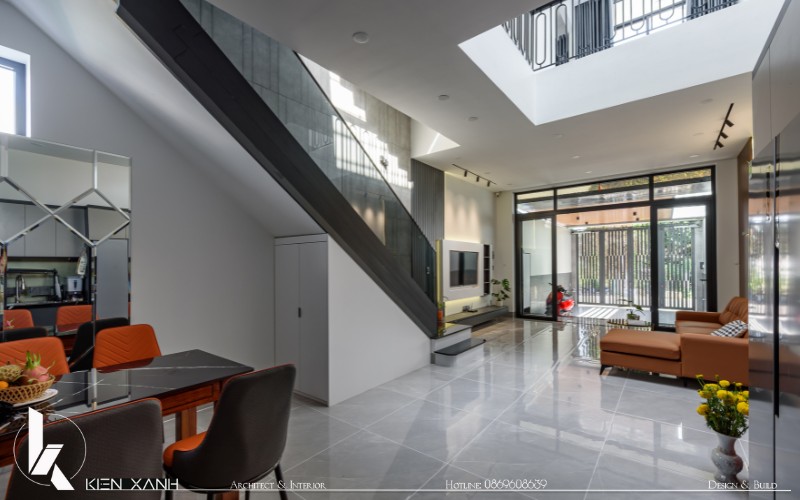 Khu vực khách bếp với thiết kế mở